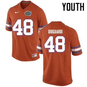 Youth Florida Gators #48 Brett DioGuardi NCAA Nike Orange Authentic Stitched College Football Jersey NVD8662MH